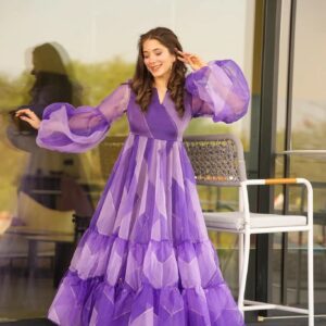 Aniya purple organza dress