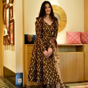 sehaj brown suit set