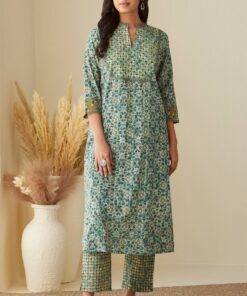Gauhar Shirin Bagru Kurta