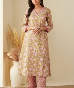 Gauhar Layla Pink Sanganeri Kurta