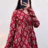 Cotton Flared Printed Aliacut Peplum Top